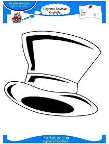 Çocuklar İçin Şapka Boyama Sayfaları 